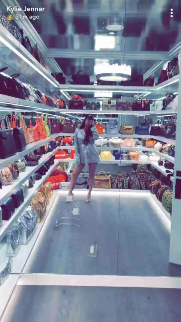 Kylie Jenner Shows Off Her Expensive Designer Handbag Closet (Photos)